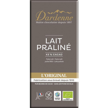 Visuel 1 du produit Tablette chocolat lait crème de noisette sans gluten 100g