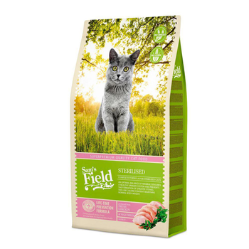 Visuel 1 du produit Croquette pour chat adulte stérilisé au poulet Sam's Field - 7,5 kg