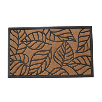 Visuel 1 du produit Tapis grattoir en caoutchouc feuillage coloris beige pour extérieur E/C Sweetsol - 45 x 75 cm