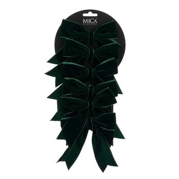 Visuel 1 du produit Ensemble de 6 nœuds en polyester vert - 12 x 14 cm