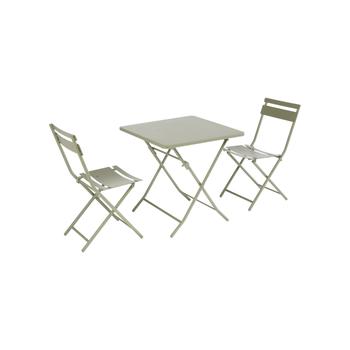Visuel 1 du produit Table de jardin pliante Clivia en acier - 70 x 70 x 71 cm Vert amande