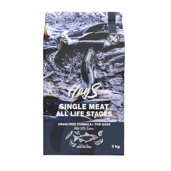 Visuel 1 du produit Croquette pour chien adulte mono-protéine de saumon sans céréales Hays - 3 kg
