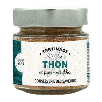 Visuel 1 du produit Tartinade bio de thon et poivrons Conserverie Saveurs - 90 g