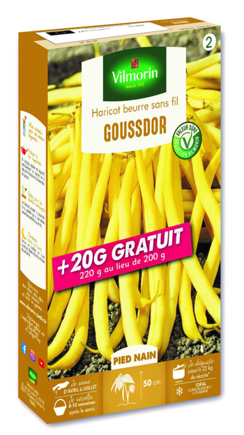 Visuel 1 du produit Haricot Beurre sans fil Goussdor Vilmorin - graines à semer