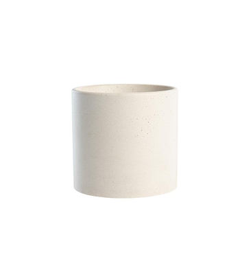 Visuel 1 du produit Cache-pot recyclé en billes de verre Mon pot français coloris blanc - Ø 16 x 14 cm