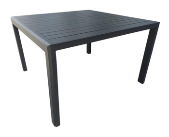 Visuel 1 du produit Table mi-hauteur Prado en aluminium couleur graphite, PROLOISIRS - 110x110x68 cm
