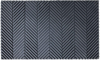 Visuel 1 du produit Grattoir en caoutchouc à chevrons anthracite Sweetsol - 75 x 45 cm