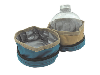 Visuel 1 du produit Bols doubles de voyage avec gourde pour chien coloris multicolore Bubimex - 500 ml