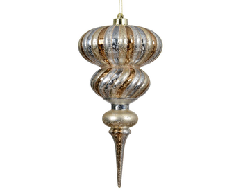 Visuel 1 du produit Ornement long multicolore brillant - Ø 14 x H 28 cm