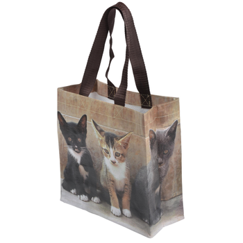 Visuel 1 du produit Sac de course illustrations chatons taille S - 24,6 x 9,7 x 23,9 cm
