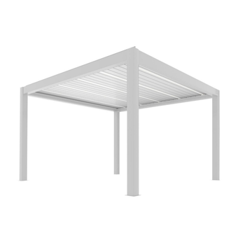 Visuel 1 du produit Pergola Summer autoportée motorisée coloris blanc en aluminium - 4 x 4 m