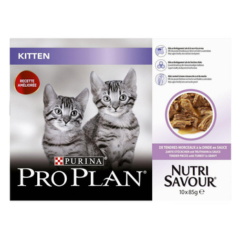 Visuel 1 du produit Pâtée pour chat junior à la dinde Pro plan 10 x 85 g