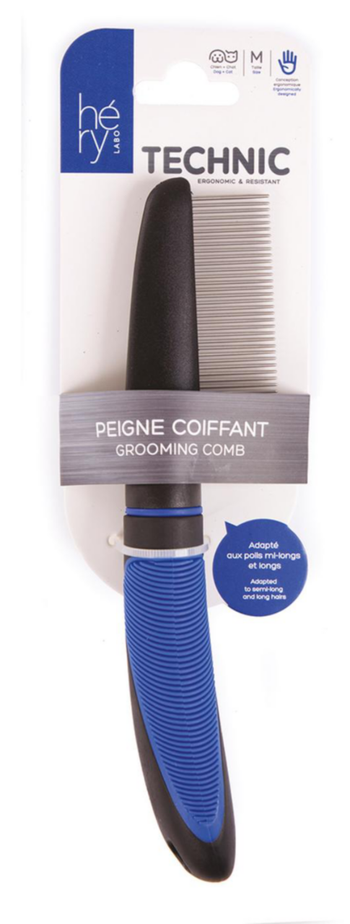 Visuel 1 du produit Brosse pour chien coloris multicolore peigne coiffant Héry Technic - Taille M