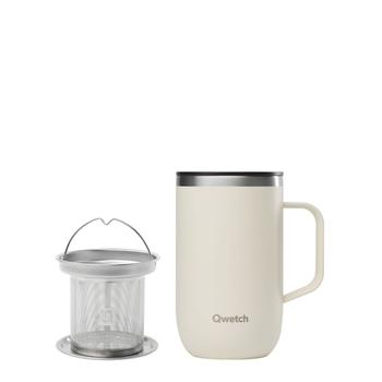 Visuel 1 du produit Mug isotherme en inox recyclé Qwetch Active Matt sable - 470 ml