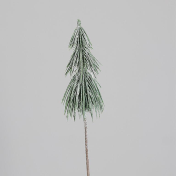 Visuel 1 du produit Branche de sapin vert givré à piquer - 50 cm