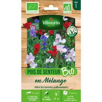 Visuel 1 du produit Graines de Pois de senteur bio en mélange Vilmorin - graines à semer