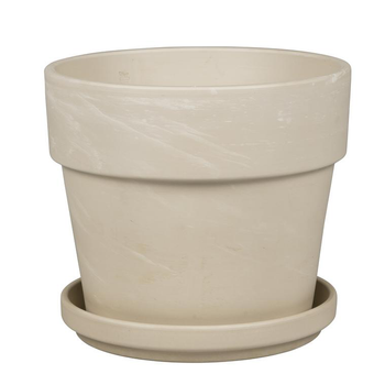 Visuel 1 du produit Pot avec soucoupe coloris beige Calima - Ø 28 cm