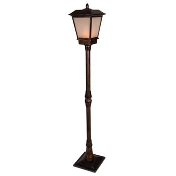 Visuel 1 du produit Décoration lumineuse de Noël  lampadaire plastique et laiton LED effet flamme extérieur - H 160 cm