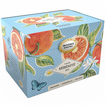 Visuel 1 du produit Coffret métal de tisane sérénité bio Provence d’antan - 30 g