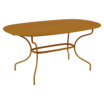 Visuel 1 du produit Table ovale Opera + coloris marron en acier Fermob - 160 x 90 cm