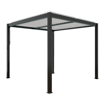 Visuel 1 du produit Pergola bioclimatique en aluminium noir Green Outside Event - 4 x 3 m
