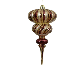 Visuel 1 du produit Ornement long multicolore brillant - Ø 14 x H 28 cm