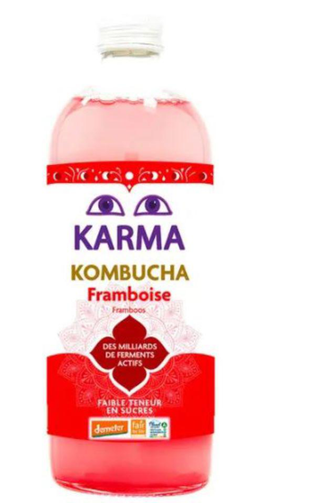 Visuel 1 du produit Kombucha non pasteurisé rose framboise bio Germline – 1 L