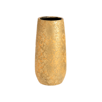Visuel 1 du produit Vase haut en terre cuite dorée Clemente - Ø 17,5 x H 35 cm