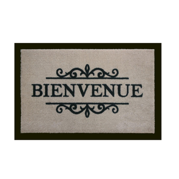 Visuel 1 du produit Tapis absorbant intérieur Sweetsol imprimé Bienvenue beige - 60 x 40 cm