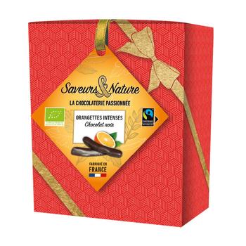 Visuel 1 du produit Ballotin d’orangettes au chocolat noir bio Saveurs et Nature - 125 g