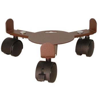 Visuel 1 du produit Support 3 roulettes extensible fer vieilli 27 à 37 cm