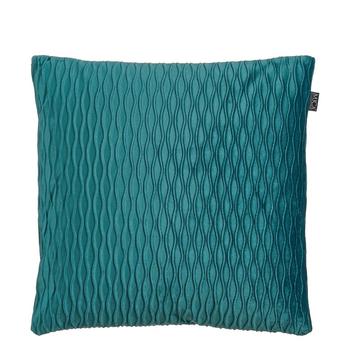 Visuel 1 du produit Coussin en velours polyester turquoise Facetto - 45 x 45 cm