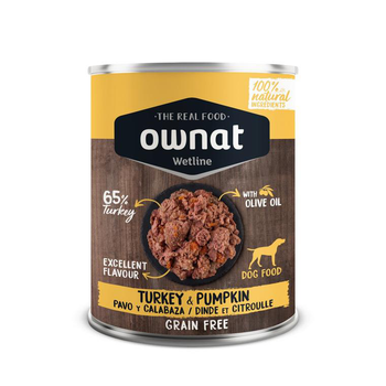 Visuel 1 du produit Aliment en boite pour chien Ownat wetline turkey & pumpkin - 400 g