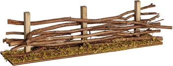 Visuel 1 du produit Lot de 2 clôtures pour crèche ou village de Noël coloris marron en bois - L 21 cm