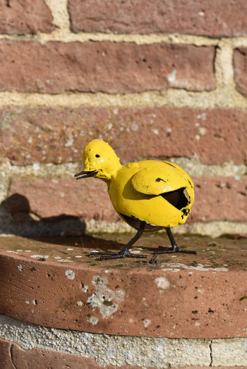 Visuel 1 du produit Figurine décorative poussin coloris jaune en métal