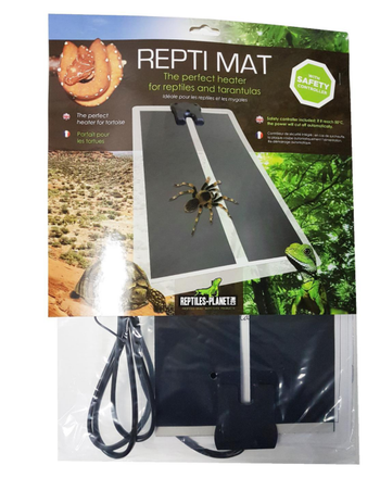 Visuel 1 du produit Plaque chauffante pour terrarium coloris noir Reptile Planet Repti Mat 7W - 15 x 28 cm