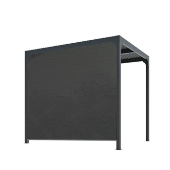 Visuel 1 du produit Pergola bioclimatique coloris gris en aluminium - 3,6 x 3 m