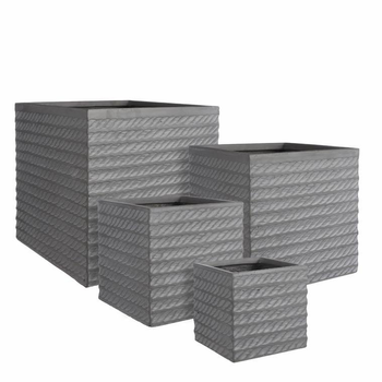 Visuel 1 du produit Pot carré gris Edelman Hollande Corda - 19 x 19 cm