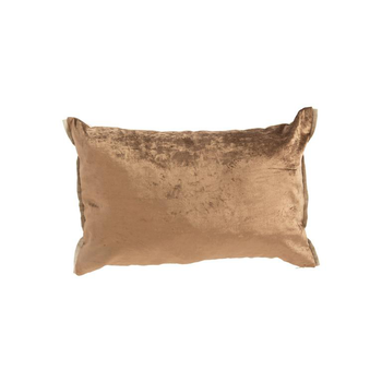 Visuel 1 du produit Coussin en coton velours marron uni - 60 x 40 cm