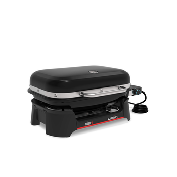 Visuel 1 du produit Barbecue électrique Lumin avec plancha coloris noir en acier émaillé Weber - 31 x 49 x 66 cm