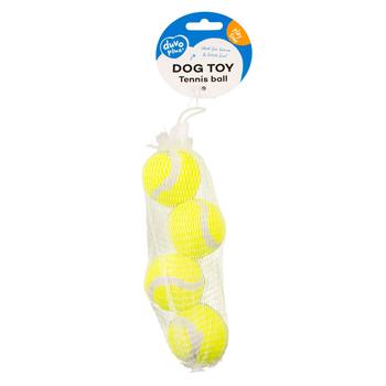Visuel 1 du produit Jouet pour chien coloris jaune balle de tennis Duvoplus - Ø 4 cm