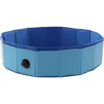 Visuel 1 du produit Piscine pour chien forme ronde coloris bleu Flamingo Splatter - Taille S Ø 80 cm
