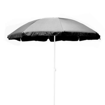 Visuel 1 du produit Parasol coloris gris en polyester 160 g - Ø 180 cm