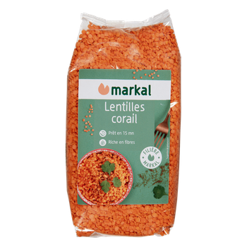 Visuel 1 du produit Lentilles corail bio Markal - 500 g