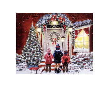 Visuel 1 du produit Tableau multicolore à LED effet flash à piles - 2,3 x 48 x 38,9 cm