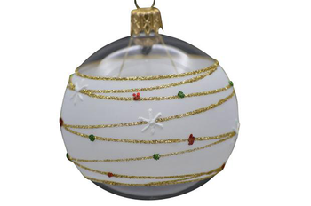 Visuel 1 du produit Suspension boule $décorative Traditionel coloris transparent en verre - Ø 7 cm