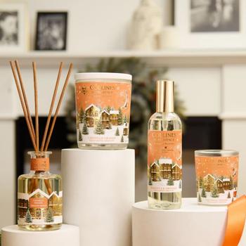 Visuel 2 du produit Coffret cadeau parfum d’intérieur et bougie 75 g Collines de Provence Cannelle orange