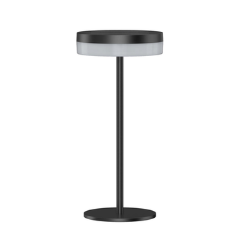Visuel 1 du produit Lampe de table solaire Vivia avec USB coloris noir en aluminium - Ø 12,5 x 27 cm