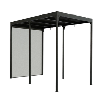 Visuel 1 du produit Pergola bioclimatique coloris gris en aluminium - 3,6 x 5,98 m