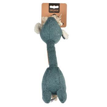 Visuel 1 du produit Jouet pour chien coloris bleu en chenille peluche girafe D&D Home George - Taille S 7 x 15 x 26 cm